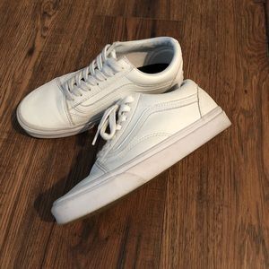 White leather Vans